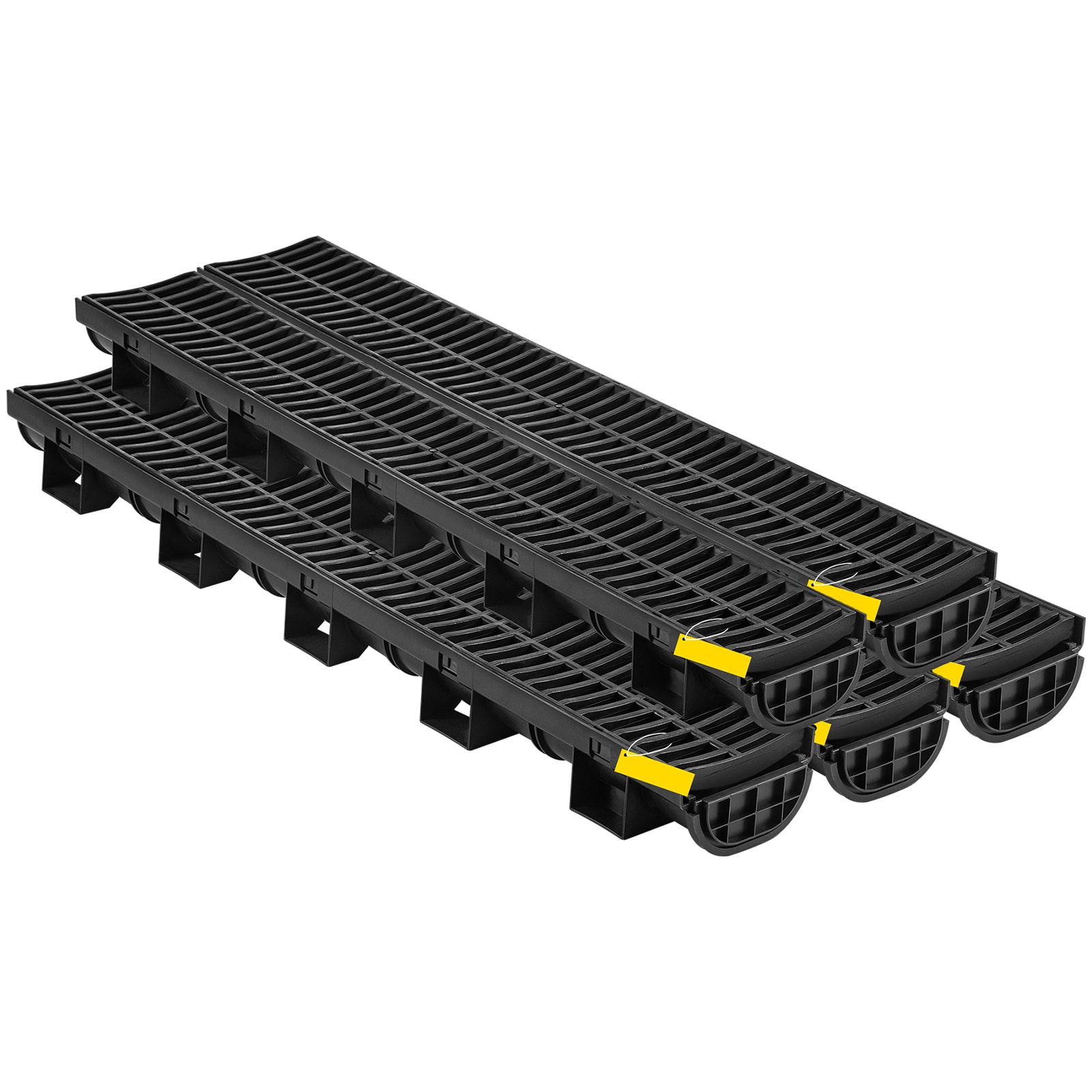 Trench Drain System With Plastic Grate For Garden And Driveway_voghion.com